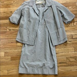 Striped Dress and Jacket Set
